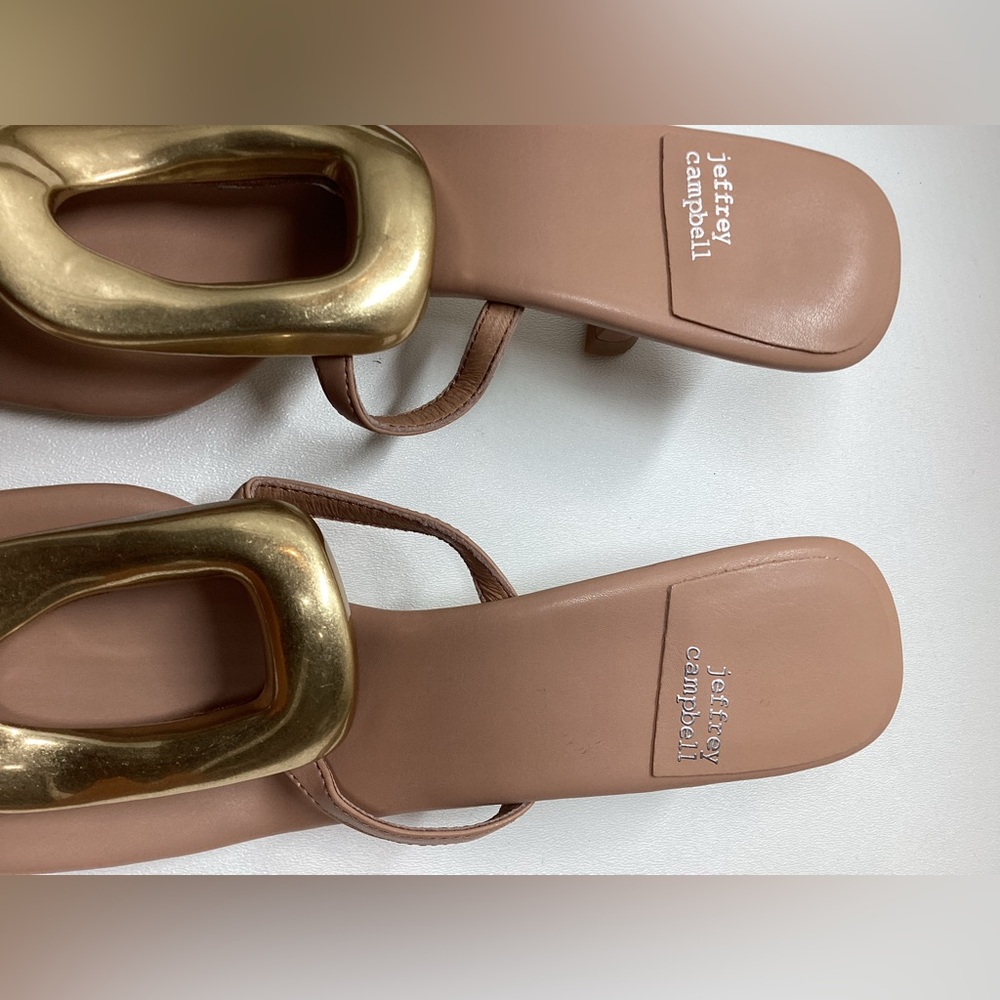 Jeffrey Campbell Linq Up 60mm leather heeled sandals - Picture 7 of 14
